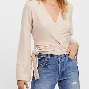 Free People Beach Wrap Me Up Long Sleeve Sweater Women's Size Small